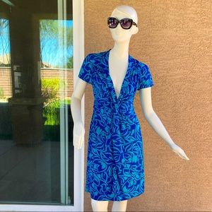 BCBG Maxazria blue print dress . Size S